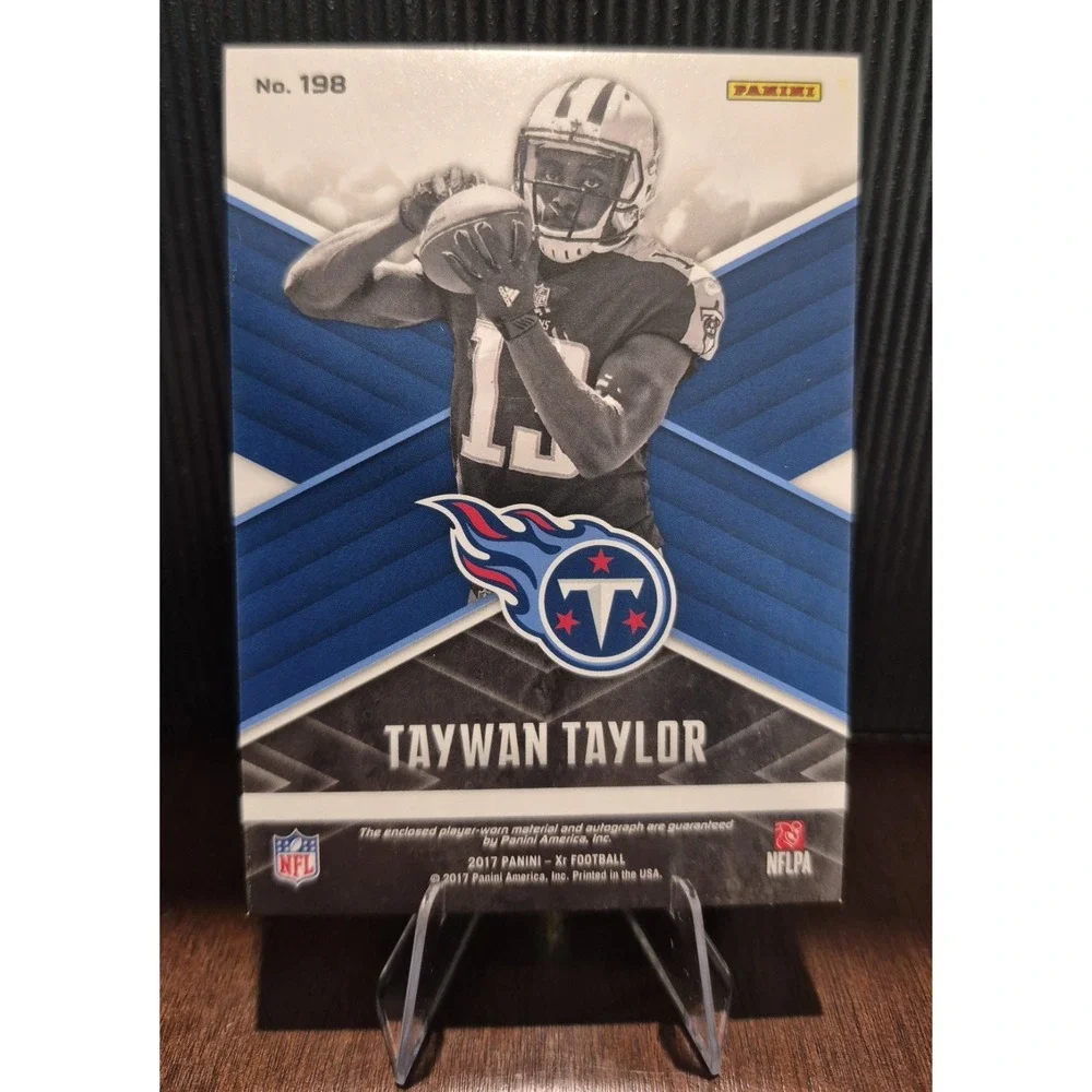 2017 Panini XR Taywan Taylor Rookie Triple Swatch Autographs #198 Orange /25